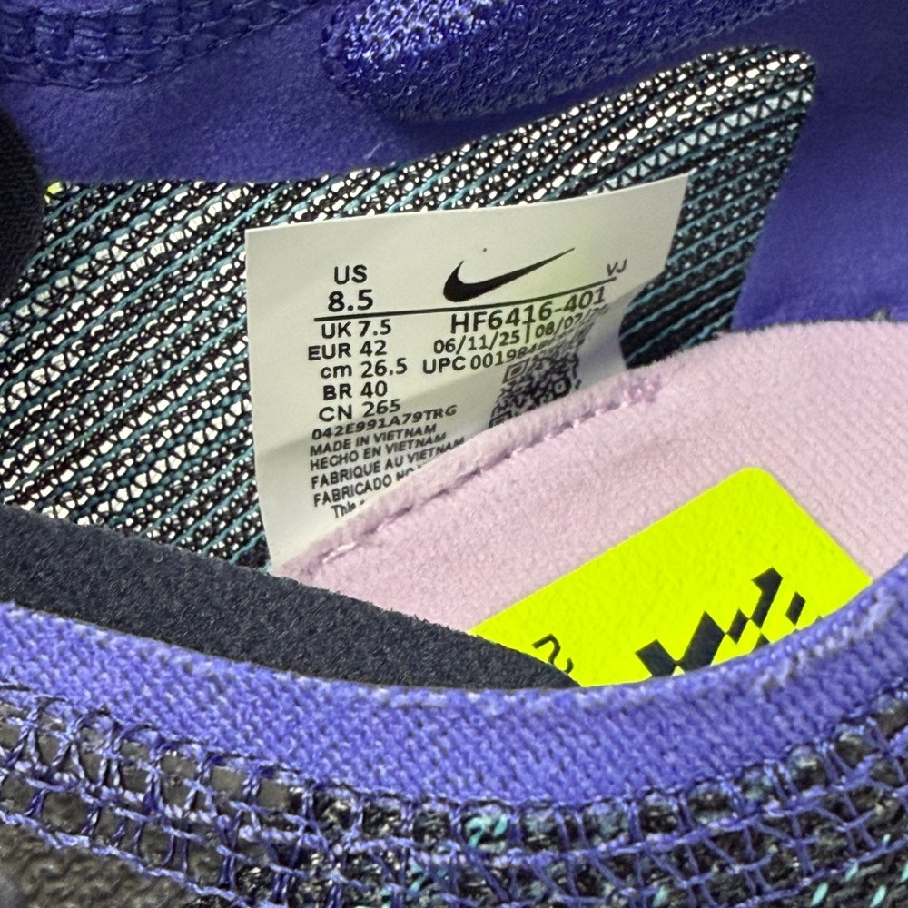 Nike ZoomX Streakfly 2 Obsidian Persian Violet Men's 8.5D - Picture 9 of 9